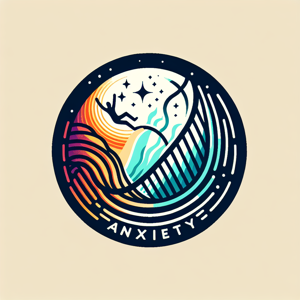 A logo for a personal blog titled "I am AnxietyGirl," exploring the journey of leaping to the worst possible conclusion in a single bound. The logo should capture the essence of the blog's theme with a bold and expressive design, reflecting the rollercoaster of emotions and experiences of anxiety and introspection.